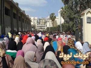 مظاهرات الاخوان اليوم بجامعة المنصورة و تكسير البوابات الالكترونية بالصور